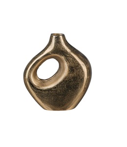 Florero de Metal de aluminio con acabado dorado de estilo moderno, mesa hecha a mano de hierro de forma impresionante para el hogar, bodas o interiores de hoteles - Product Image 4