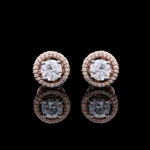 ต่างหูแบบติดหูทรงฮาโล ประดับโมอิสซาไนต์ ขนาด 6.5 มม. ชุบทองคำแท้ 925 สำหรับผู้หญิง ดีไซน์ทันสมัย เหมาะสำหรับงานปาร์ตี้ ปี 2026 - Product Image 1