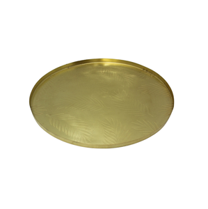 Plato de hierro de forma redonda para servir, plato de cargador de PC hecho a mano Chapado en latón de Color dorado y bandeja para servir comida de restaurante - Product Image 4