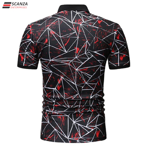 เสื้อโปโลสำหรับผู้ชายเสื้อพิมพ์ลายโลโก้แบบซับลิเมชันแขนสั้นผ้าถักซับเหงื่อสำหรับนักธุรกิจ - Product Image 3