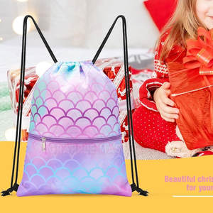 Bolsa con cordón ligera totalmente personalizada, bolsa con cordón transpirable de bajo precio a la venta - Product Image 2