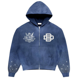 Sudadera con capucha de ácido de gran tamaño de lujo para hombre, ropa de calle de felpa francesa de alta calidad, hombros caídos, liso en blanco, 100% algodón - Product Image 2