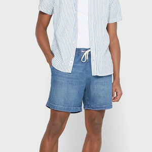 Short en jean de qualité supérieure pour hommes, dernière conception, avec impression et broderie de logo personnalisé, short en jean pour hommes - Product Image 2