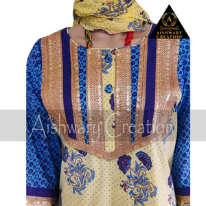 Robe Jalabiya à imprimé floral modeste pour femmes musulmanes, col brodé, foulard assorti, tenue quotidienne, style Abaya, robe longue - Product Image 2