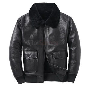 Otoño Invierno Hombres Chaqueta de cuero Mejor calidad Hombres Chaqueta de cuero Transpirable Chaqueta de cuero genuino Hombres - Product Image 5