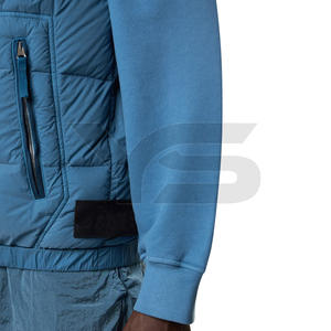 Chaqueta acolchada de invierno informal elegante sin mangas con cierre de cremallera Cuello alto Patrón sólido y logotipo personalizado - Product Image 6