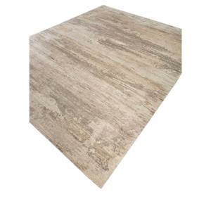 Alfombra de Lana Anudada a Mano Entropy Beige y Marrón, Diseño Abstracto Estilo Boho para Hogar y Pasillo, Modelo Rectangular-REB-1495 - Product Image 2