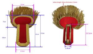 อีโบลเล็ตต์ติดไหล่คุณภาพสูง ทำจากผ้าฝ้าย 100% ประดับด้วยเส้นด้ายสีทองและสีแดง พร้อมพู่ห้อย สำหรับชุดวงโยธวาทิตชาย - Product Image 5