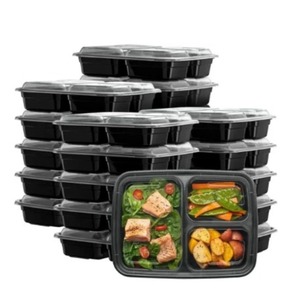 Boîte à lunch en plastique à 3 couches, boîte à lunch d'emballage alimentaire, boîte à emporter, boîte à lunch jetable lavable au micro-ondes, - Product Image 1