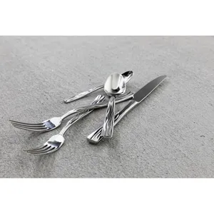 Juego de Cubiertos de acero inoxidable con diseño de logotipo, accesorios de cocina para el hogar, cubiertos de metal de buena calidad con tapa hechos en India - Product Image 6