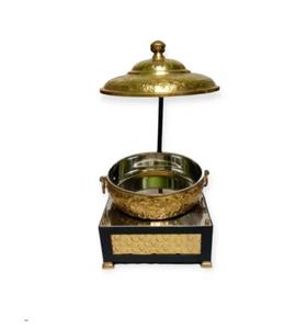 DISEÑOS ELEGANTES CHAFING DISH 7 Plato de frotamiento de acero inoxidable de estilo antiguo personalizado Calentador de alimentos Diseño de mesa clásico 8L - Product Image 1