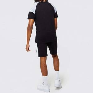 Ensembles de shorts de haute qualité nouveau design d'été pour hommes ensemble double de vêtements pour hommes ensemble de shorts 2 pièces à empiècements latéraux à blocs de couleurs vente en gros - Product Image 2