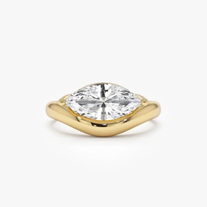 Cautivador Anillo de Diamante Cultivado en Laboratorio con Forma de Marquesa, 1.50 Ct E-F VS, Oro de 14K, Joyería Fina para Bodas y Fiestas, Regalo - Product Image 3