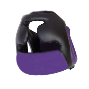 Protector bucal de cuero personalizable hecho en fábrica nuevo modelo MMA PU con etiquetas moradas y negras disponibles en colores personalizados - Product Image 6