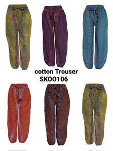 New Tredy Boho Cotton <b>Trouser</b> for Women Fashionable Summer Wear Elastic Waist Closure Breathable Fabric. Wholesale - Product Image 4