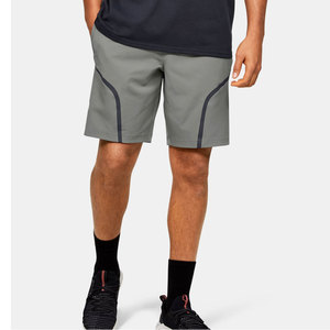 High Quality Custom Logo Summer Pocket Double <b>Layer</b> Men's Fitness Mesh Shorts 6XL Size Solid Pattern Polyester Gym Shorts - Product Image 2