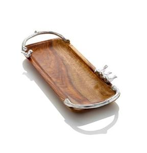 Nouvelle arrivée Plateau en bois et en métal de forme personnalisée Plateau de service de nourriture au design classique pour vente à chaud Plateau en bois au prix le plus bas - Product Image 4