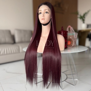 Pelucas Hermosas de la Más Alta Calidad, Cabello Humano Real 100% Vietnamita, Liso Natural, Color Personalizable, Peluca con Cierre - Product Image 4