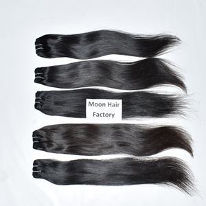 Extensiones de Cabello Humano Natural al Por Mayor, Liso, Suave, con Doble Trama, de un Solo Hilo, Color Negro Natural para Mujeres - Product Image 5