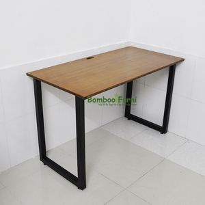 Natural Bamboo Folding <b>Table</b> 120x60x75cm Minimalist Design <b>Portable</b> Square Shape HDPE Material - Product Image 2