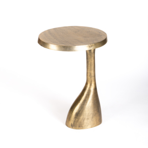 Table d'appoint en métal New Look Table d'appoint de canapé au design unique avec finition dorée pour meubles de salon et de chambre à coucher - Product Image 2