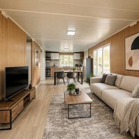 Module de conteneur modulaire extensible à double aile, 40 pieds, pour maison compacte habitable 3 chambres et espace d'activités étendu, exportable