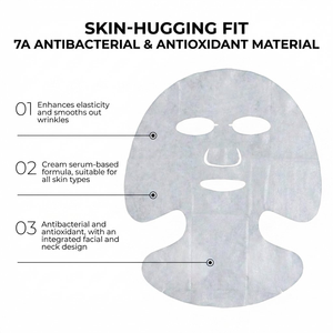 Mascarilla Facial y de Cuello 2 en 1 con <span class=keywords><strong>Crema</strong></span> Antibacteriana y Antioxidante 7A, Blanqueadora, <span class=keywords><strong>Reafirmante</strong></span> y Reductora de Arrugas - Product Image 2