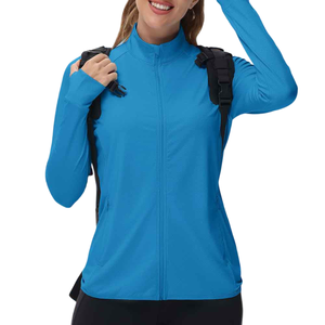Chaqueta de chándal de alto rendimiento para mejorar Chaquetas de chándal transpirables con cremallera frontal de poliéster 2025 para mujer - Product Image 2
