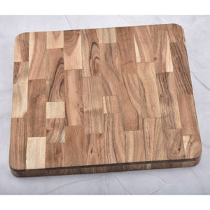 Planche à découper en bambou de forme carrée unique Outil d'ustensiles de cuisine en acier inoxydable pour hacher le bois Planche à fromage - Product Image 3