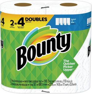 Bounty Select-A-Size <b>Paper</b> Towels, White, 2 Double Rolls = 4 Regular Rolls , 64 Count (Pack of 2) - Product Image 4