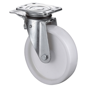Nuevo Modelo: Ruedas para Muebles de 125 mm de Diámetro, Capacidad de Carga de 300 kg, Vástago Fijo de Plástico, 105x85 mm, BS ROLLEN - Product Image 3