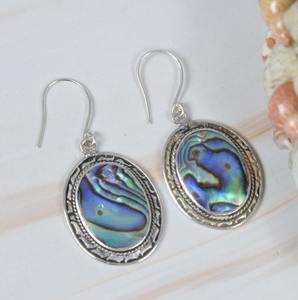 Abalone Shell 925 Sterling Silver Natural Gemstone Designer Crochet Boucles D'oreilles Bijoux Faits À La Main Femmes Boucles D'oreilles Cadeau Pour Les Femmes - Product Image 3