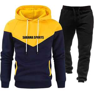 Conjunto Deportivo Informal de Felpa para Hombre, Sudadera con Capucha y Pantalones Deportivos Cálidos de Verano, 100% Algodón, Logotipo Personalizado OEM/ODM Disponible - Product Image 1