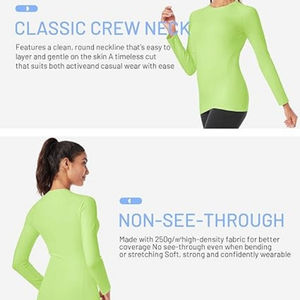 Chemise de sport à manches longues écologique pour femmes, sans couture, respirante, séchage rapide, coupe ajustée pour le yoga, la course à pied et les sports - Product Image 3