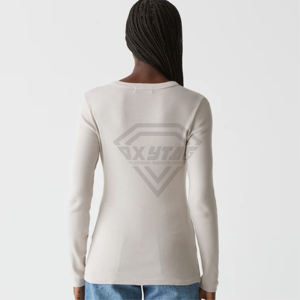 Women's Top Quality Casual Style Women Long Sleeve Shirts / Premium Quality <b>Slim</b> Fit Latest Design Women Long Sleeve Tshirts - Product Image 3