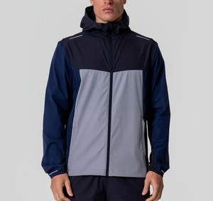 OEM Jogger Sets 3 piezas Set Logotipo personalizado Cortavientos camisetas Pantalones cortos Chaqueta Deportes Gimnasio Nylon Reflectante Chándales para hombres - Product Image 4