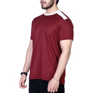 T-shirt de sport respirant en polyester à coupe ajustée avec empiècements, idéal pour l'été, la gym et la course à pied – Qualité supérieure - Product Image 5
