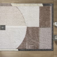 FANTASTICO NOUVELLE TENDANCE Ensemble de tapis doux et chauds en polyester, fabriqués à la machine, résistants aux taches, lavables, à poils longs, motif floral pour