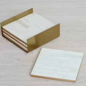 Posavasos de Té con Incrustaciones de Hueso Ecológicos al por Mayor - Artesanía India Clásica, Tamaño/Diseño Personalizable, Artesanía Artesanal para Uso Doméstico - Product Image 1