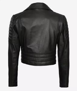 Sandra Bullock Faux Cropped Leather <b>Jackets</b> <b>for</b> <b>Women</b> Customized Design Logo Embroidery Wholesale 2025 Moto Cropped <b>jackets</b> - Product Image 5
