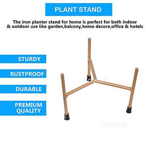 Pot en métal noir avec support pour plantes d'intérieur, jardinière moderne minimaliste pour la maison et le bureau - Product Image 3