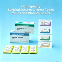 Sutures chirurgicales mixtes Poliglecaprone PGA Polyglactin, résorbables et non résorbables, stériles, pour usage vétérinaire chez les grands animaux
