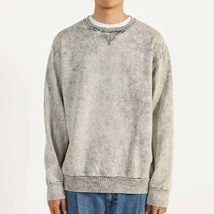 Fournisseur en gros de sweats à capuche pour hommes en polyester/coton, lavage à l'acide, couleur et taille personnalisées, logo personnalisé, service OEM - Product Image 1