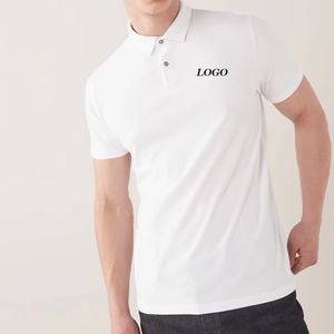 Dernier modèle Nouveaux Arrivages Polo de Couleur Unie en Coton Blanc Vente en Gros Golf Manches Courtes Slim Fit Confortable Et Décontracté - Product Image 5