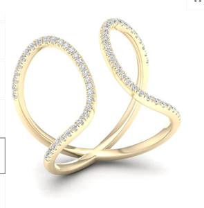 Venta caliente 14K Oro sólido 0.30CT Anillos de compromiso Joyería fina con diamantes redondos EF/VVS Lab Grown - Product Image 2