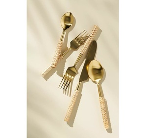 Elegante cubiertos para juego de mesa de centro y servicio de postres Juego de cubiertos contemporáneo para bodas y juegos de cubiertos de comedor festivos - Product Image 3