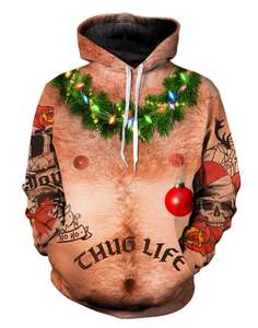 Sweat à capuche d'hiver respirant en polaire imprimé animal pour femme, personnalisé et de haute qualité, collection Noël 2025 - Product Image 1