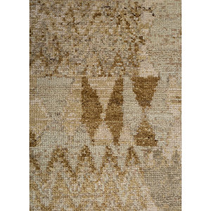 พรมขนสัตว์ถักมือขนาดใหญ่ AKWL-2026 สีเทียมเบจและสีน้ำตาล ลายเรขาคณิต สำหรับตกแต่งห้องนั่งเล่นวัยรุ่น - Product Image 3