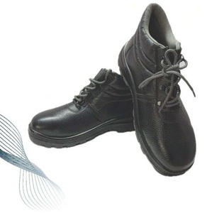 รองเท้าบูทนิรภัยหนังแท้คุณภาพสูง 100% หนังพรีเมียม ป้องกันการลื่น หัวเหล็ก เหมาะสำหรับงานโรงงาน ดีที่สุด - Product Image 1