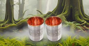 Mint Julep Cup <b>Accessory</b> Set of 2 Luxury Copper Metal <b>Drinkware</b> Scant & Charm Embossed - Product Image 4